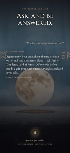 The Old Ways app — The Oracle